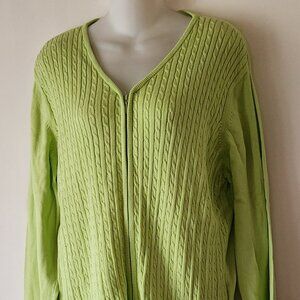 Tail cardigan sweater sz XL light green good condition